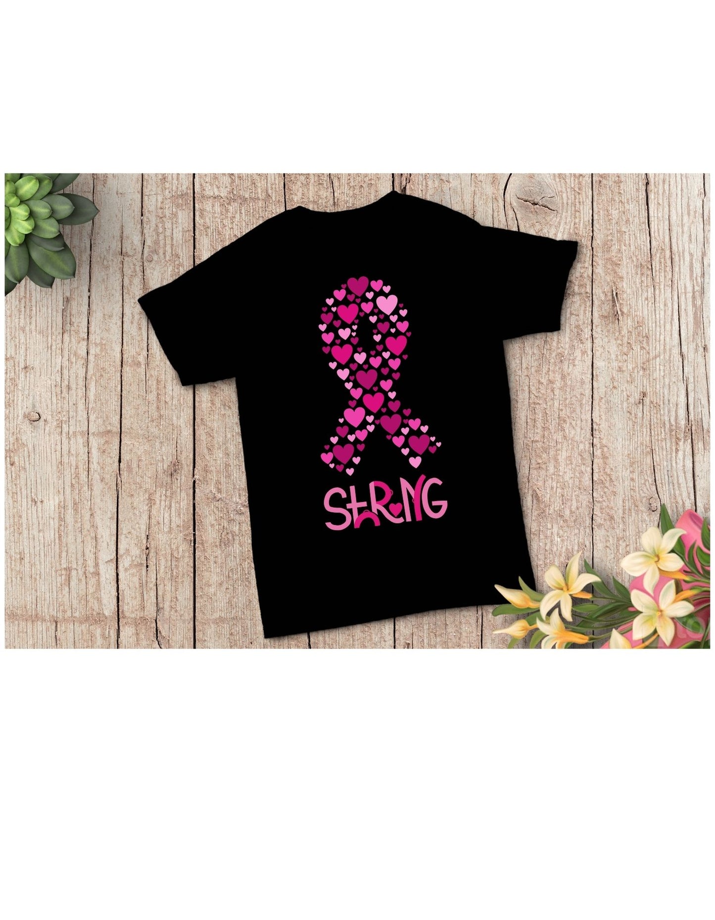 STRONG - with hearted ribbon