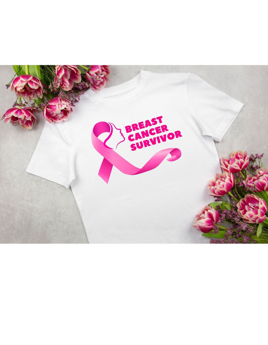 Breast Cancer Survivor with Ribbon